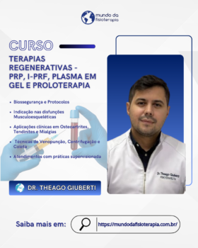 Terapias Regenerativas para Fisioterapeutas: Plasma Rico em Plaquetas (PRP) e Plasma Rico em Fibrina (I-PRF), Plasma em Gel e Proloterapia.